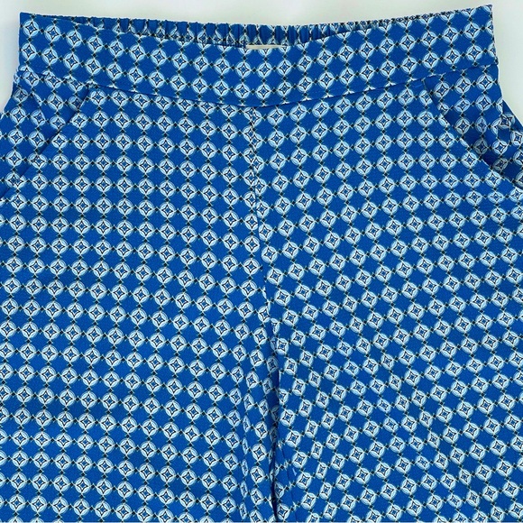 NEW Max Studio Crepe Crop Pant Wide Leg Pockets Back Elastic Waist Woven Fabric - Picture 3 of 13